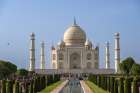 India, Uttar Pradesh, Agra. Taj Mahal, tomb of Shah Jahans wife. Art Print